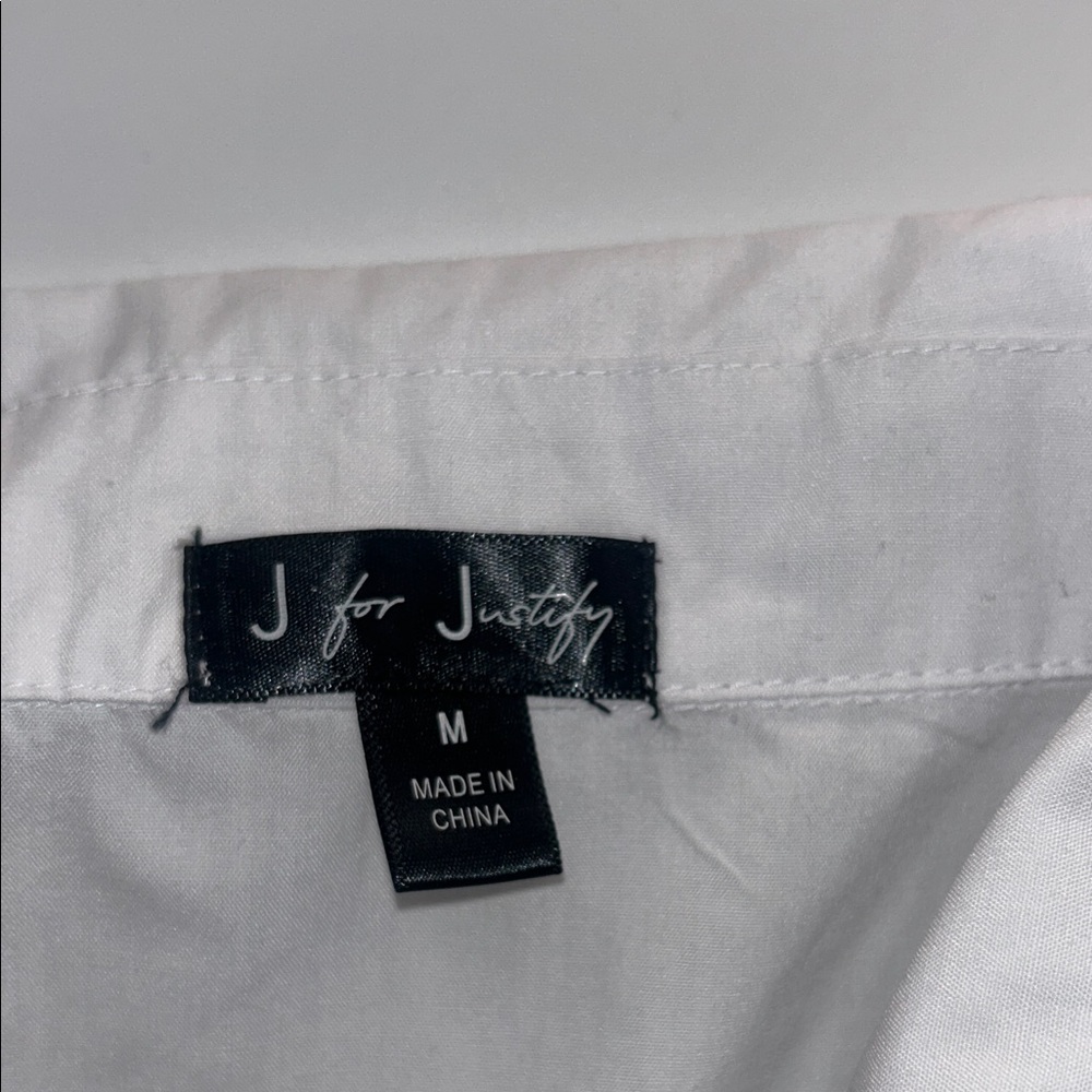 J for Justify Crisp White Button-Down Shirt - Picture 8 of 13